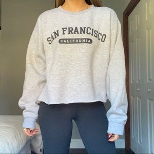 SAN FRANCISCO GREY OVERSIZED CREWNECK